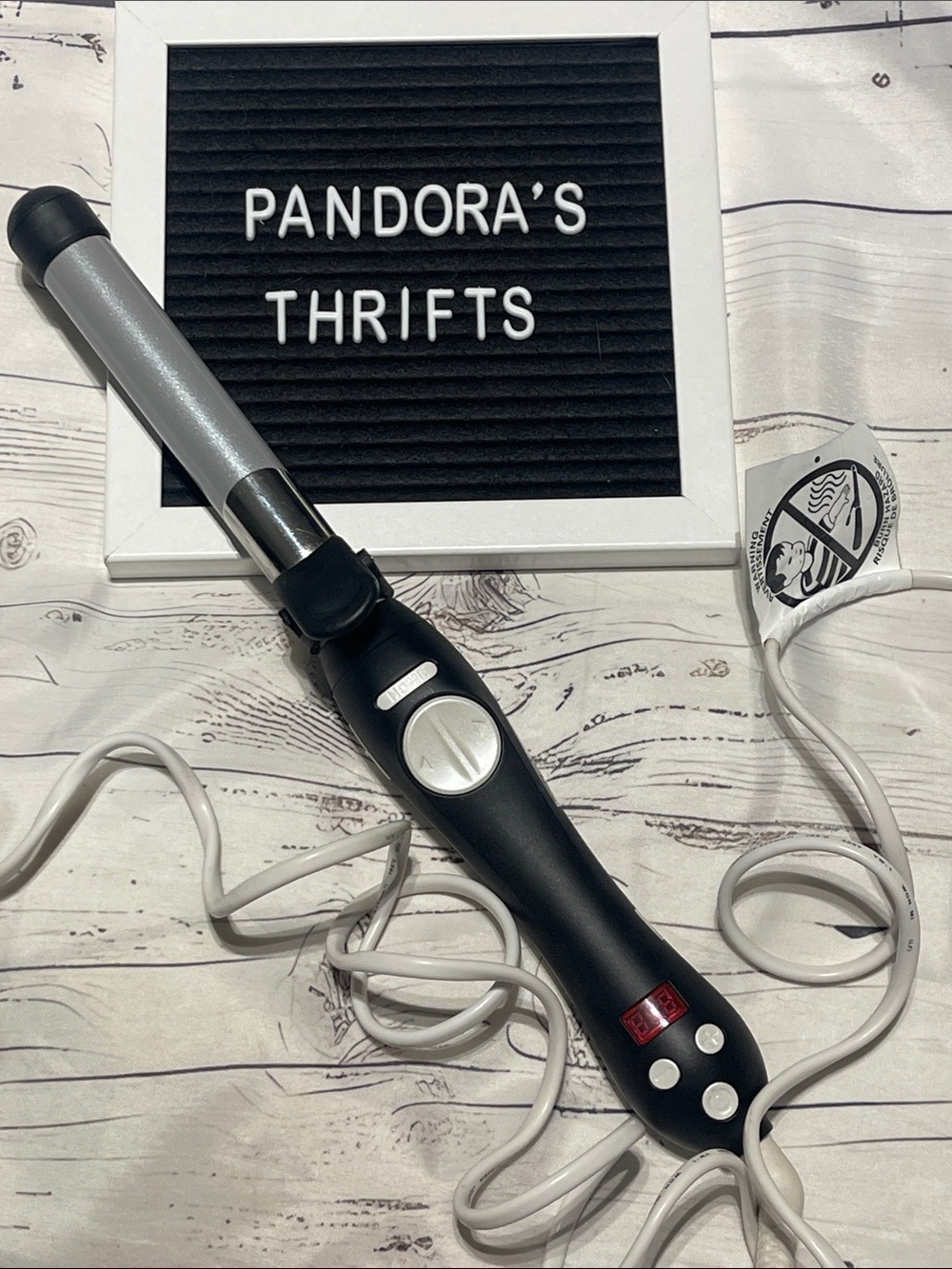 Beachwaver S1 Silver Ceramic Rotating Barrel 1” Curling Wand Preowned